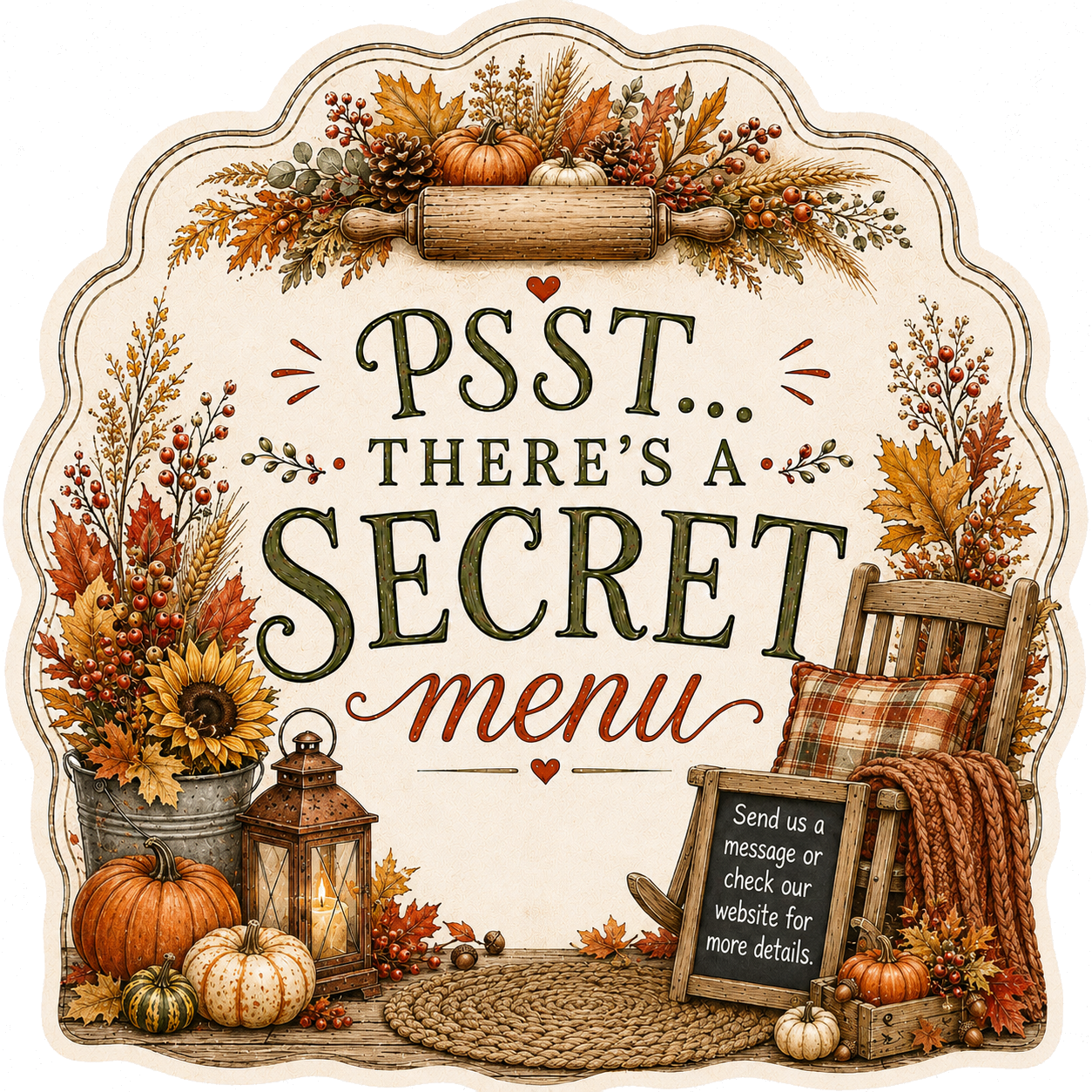 Special Order Requests Welcome — Fall & Winter badge
